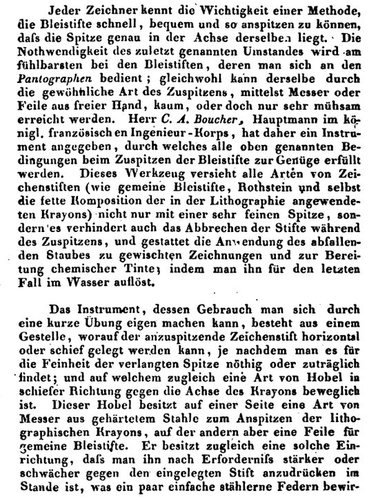 Boucher Vorrichtung zum Bleistiftspitzen