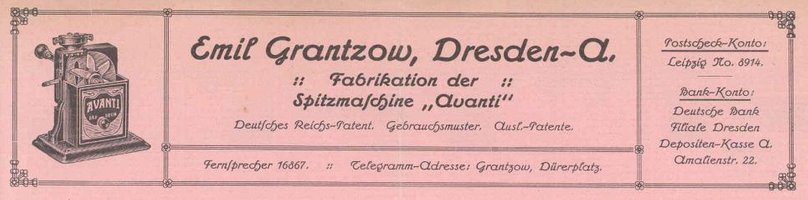 Grantzow Avanti Geschäftsbrief 1913
